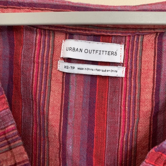 Urban Outfitters Top Blouse Shirt Womens Size XS Crop Shirt Pink Red - Picture 2 of 3